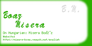 boaz misera business card